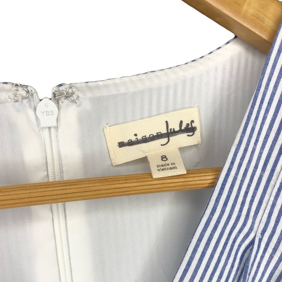 NEW Maison Jules Seersucker Fit and Flare Dress - Picture 5 of 5